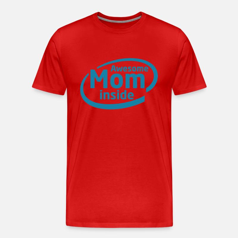 Tolle MOM Inside - Männer Premium Bio T-Shirt - Rot