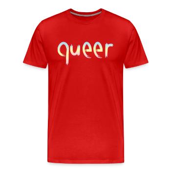 queer - Männer Premium Bio T-Shirt - Rot - Vorne - Damien (186cm)