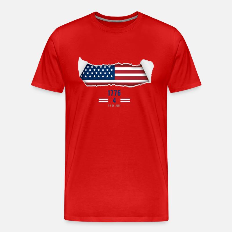 Unabhängigkeit vom 4. Juli - Männer Premium Bio T-Shirt - Rot