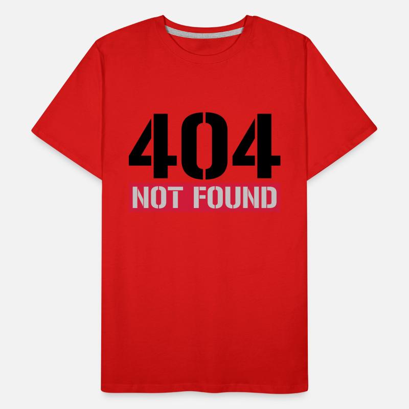 404 not found message Men's Premium Organic T-Shirt