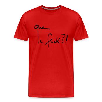que le fuck Line Art - Minimalistisch - Männer Premium Bio T-Shirt - Rot - Vorne - Damien (186cm)