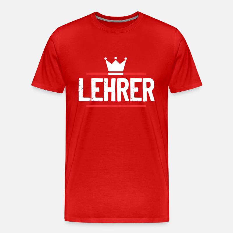 Lehrer Beruf - Männer Premium Bio T-Shirt - Rot