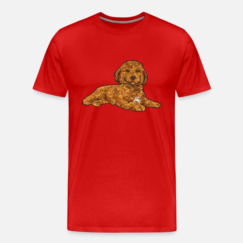Cavapoo Capoodle Cavoodle Dog Gift - Men's Premium Organic T-Shirt - red