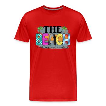 Bech - T-shirt bio Premium Homme - rouge - Devant - Damien (186cm)