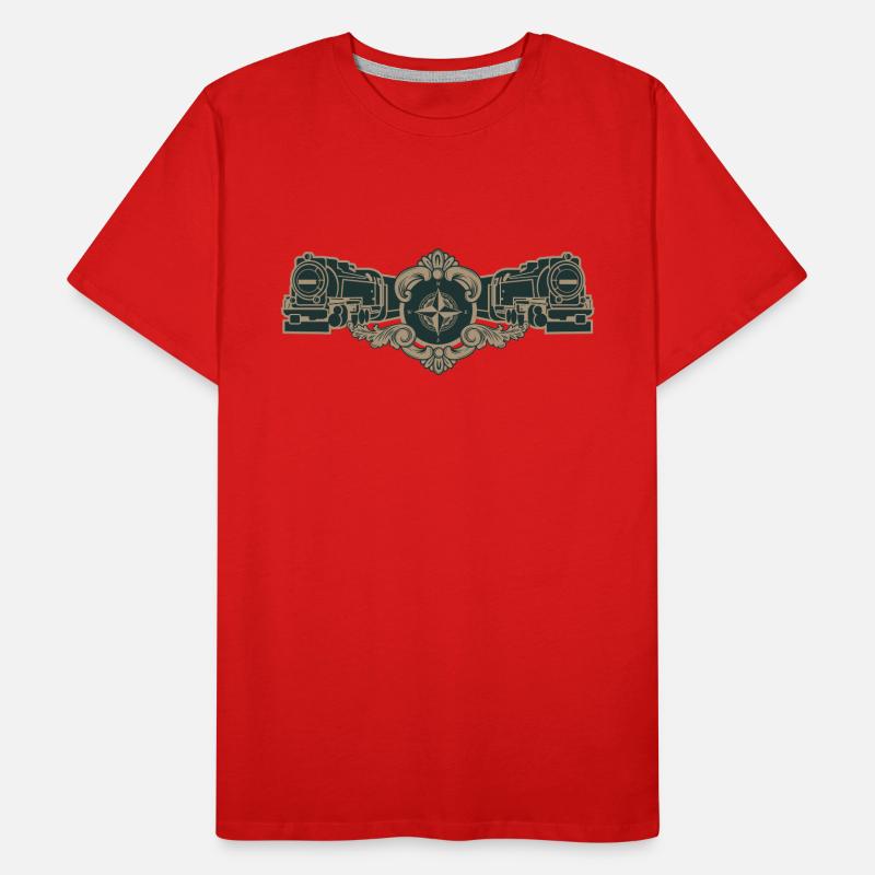 Logo du chemin de fer rétro Vinted T-shirt bio Premium Homme