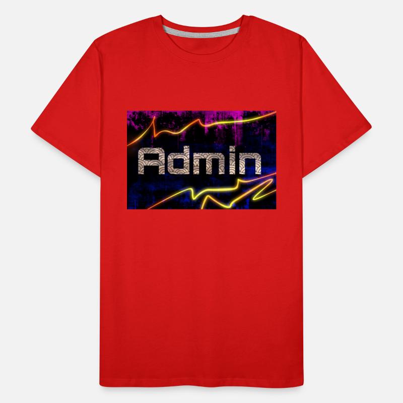 ADMIN Administrator Abstraktion Schrift Illusion Männer Premium Bio T-Shirt