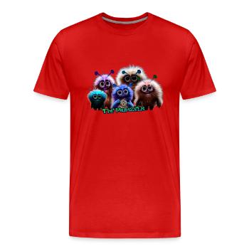 MumzelHunt - Männer Premium Bio T-Shirt - Rot - Vorne - Damien (186cm)