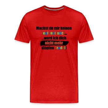 Der Topfenstrudel - Männer Premium Bio T-Shirt - Rot - Vorne - Damien (186cm)