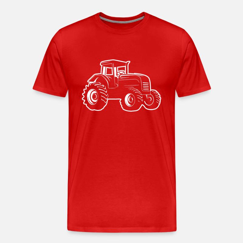 Traktor - Männer Premium Bio T-Shirt - Rot