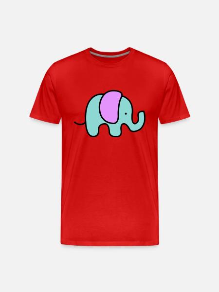 Bébé éléphant - T-shirt bio Premium Homme - rouge