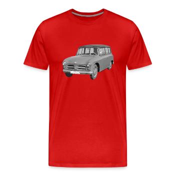 Pkw P70 Kombi Zwickau DDR Oldtimer - Männer Premium Bio T-Shirt - Rot - Vorne - Damien (186cm)