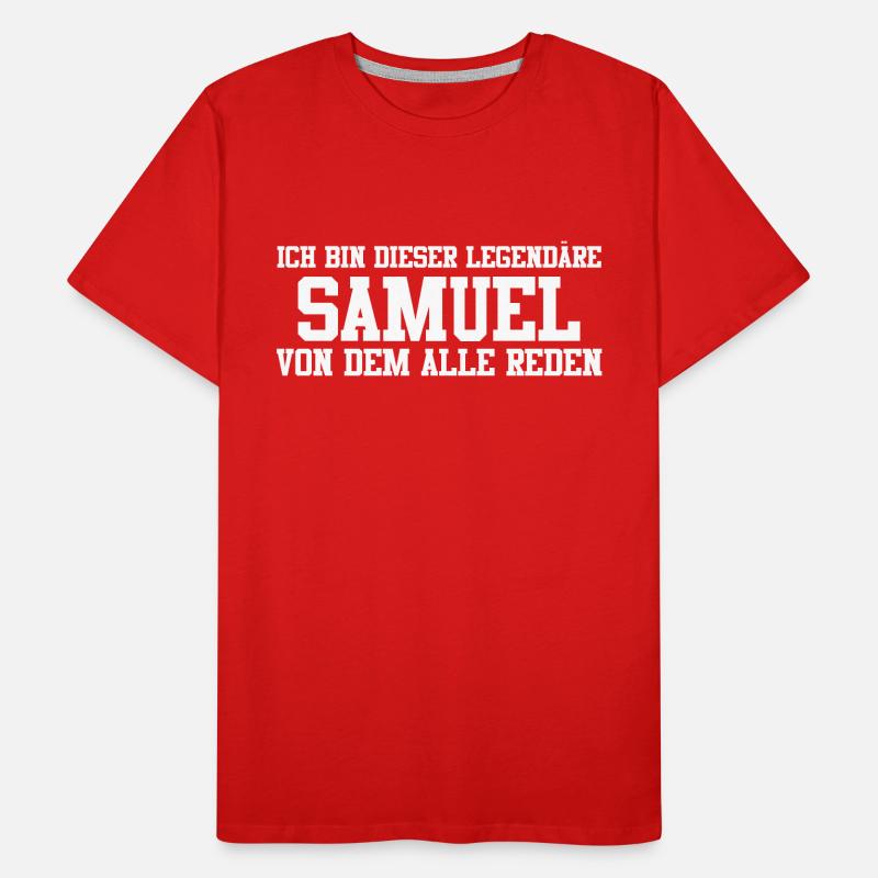Samuel Name Design Männer Premium Bio T-Shirt