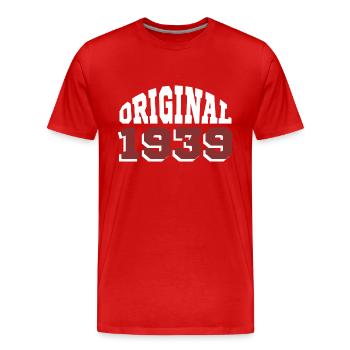 Original 1939 - T-shirt bio Premium Homme - rouge - Devant - Damien (186cm)