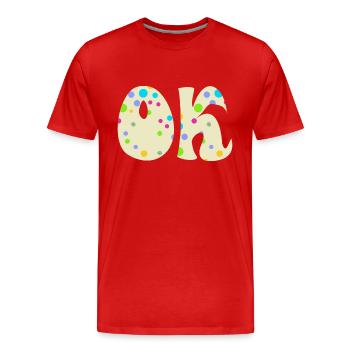 D’ACCORD - T-shirt bio Premium Homme - rouge - Devant - Damien (186cm)
