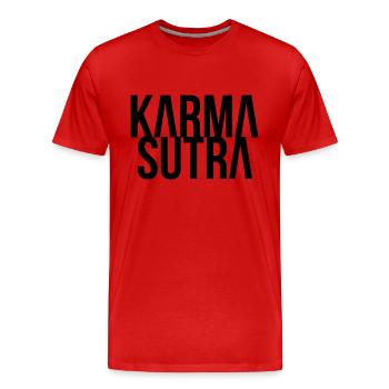 KARMA SUTRA - T-shirt bio Premium Homme - rouge - Devant - Damien (186cm)