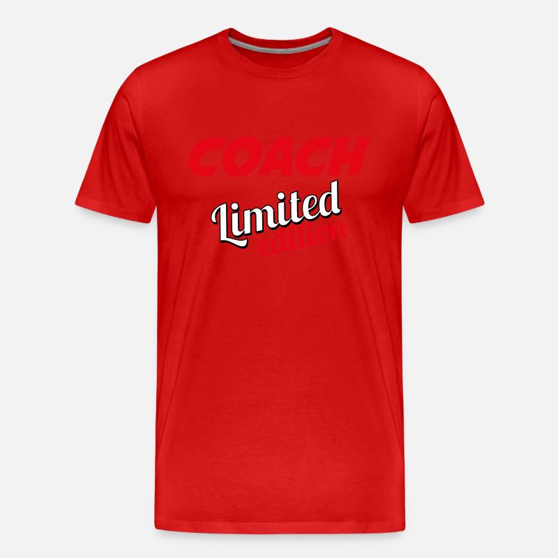 COACH LIMITIERTE AUFLAGE - Männer Premium Bio T-Shirt - Rot