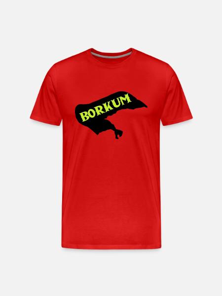 Borkum Island - Men's Premium Organic T-Shirt - red
