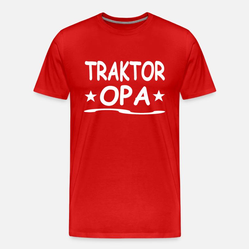 Traktor - Männer Premium Bio T-Shirt - Rot