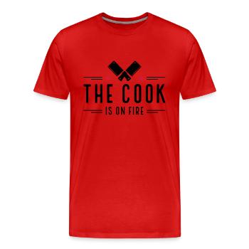 Fun gifts for men who love to cook - Men's Premium Organic T-Shirt - red - Front - Damien (186cm)