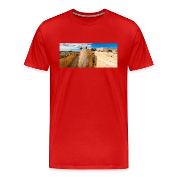 Valletta (il-Belt Valletta) massive Festung - Männer Premium Bio T-Shirt - Rot - Vorne - Damien (186cm)