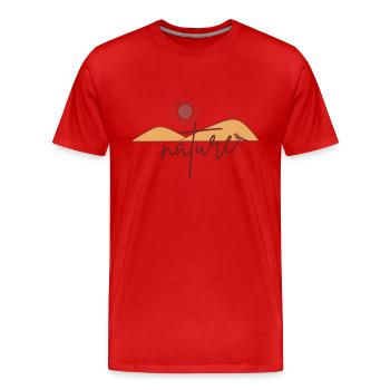 Nature - T-shirt bio Premium Homme - rouge - Devant - Damien (186cm)