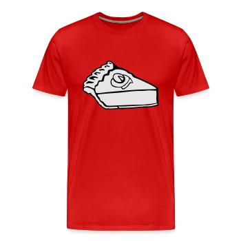 Slice of pumpkin pie - Men's Premium Organic T-Shirt - red - Front - Damien (186cm)