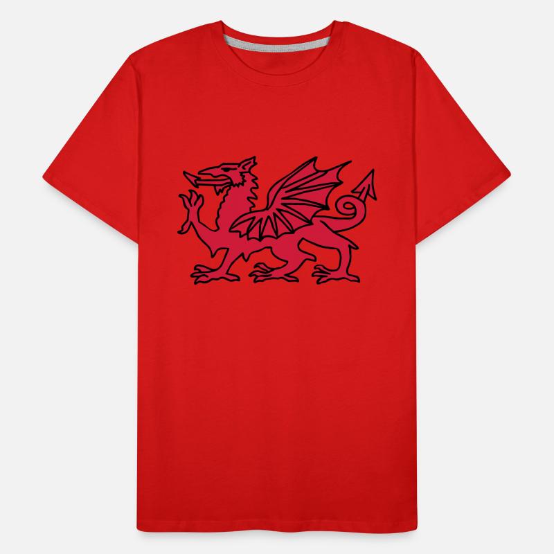 Waliser Drache Männer Premium Bio T-Shirt
