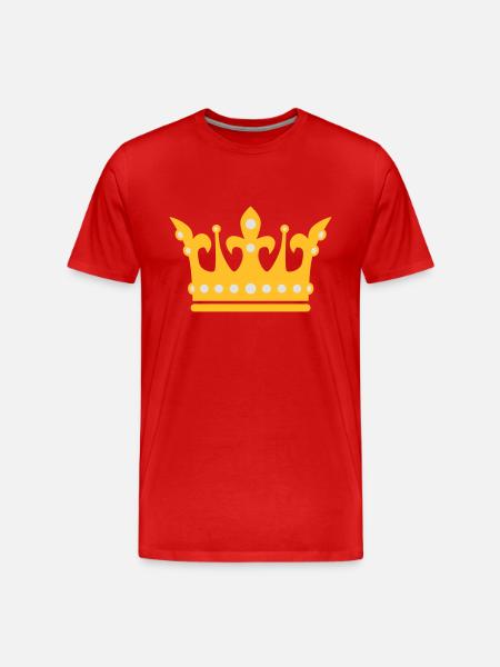 Krone / Crown 2c - Männer Premium Bio T-Shirt - Rot