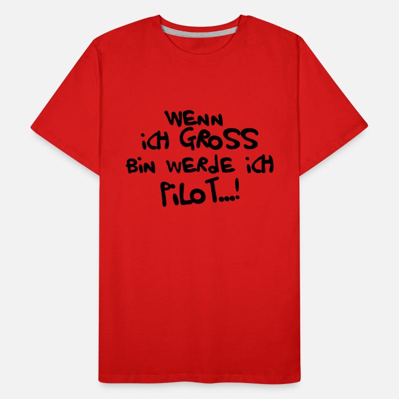 Ich werde Pilot Männer Premium Bio T-Shirt