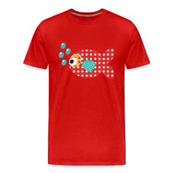 goldfish - Men's Premium Organic T-Shirt - red - Front - Damien (186cm)