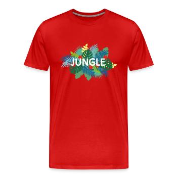 JUNGLE - T-shirt bio Premium Homme - rouge - Devant - Damien (186cm)