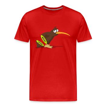 Kiwi bird - Men's Premium Organic T-Shirt - red - Front - Damien (186cm)