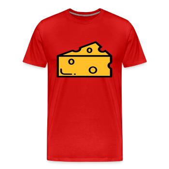 fromage - T-shirt bio Premium Homme - rouge - Devant - Damien (186cm)