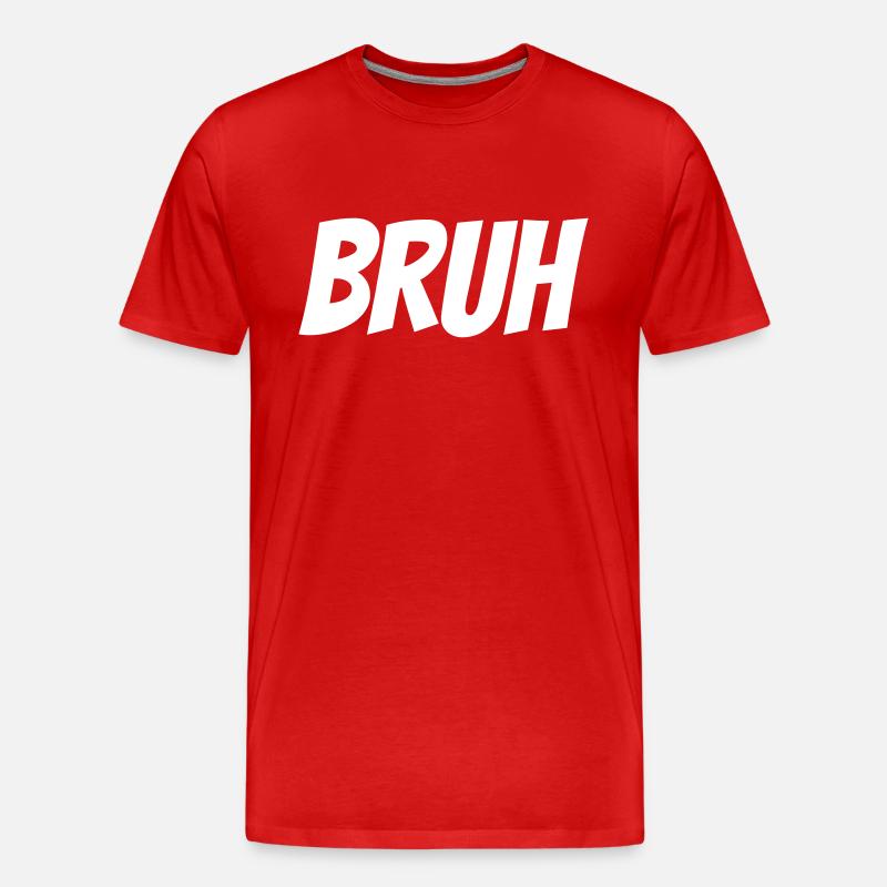 Bruh - Männer Premium Bio T-Shirt - Rot