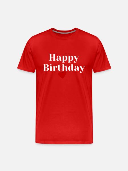 Bon anniversaire - T-shirt bio Premium Homme - rouge