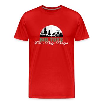 tracteur agriculteur de campagne conducteur de tracteur trekker - T-shirt bio Premium Homme - rouge - Devant - Damien (186cm)