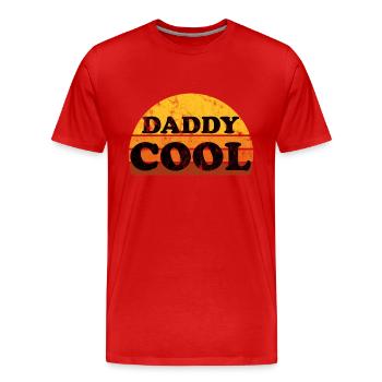 Daddy Cool Father Retro - Men's Premium Organic T-Shirt - red - Front - Damien (186cm)