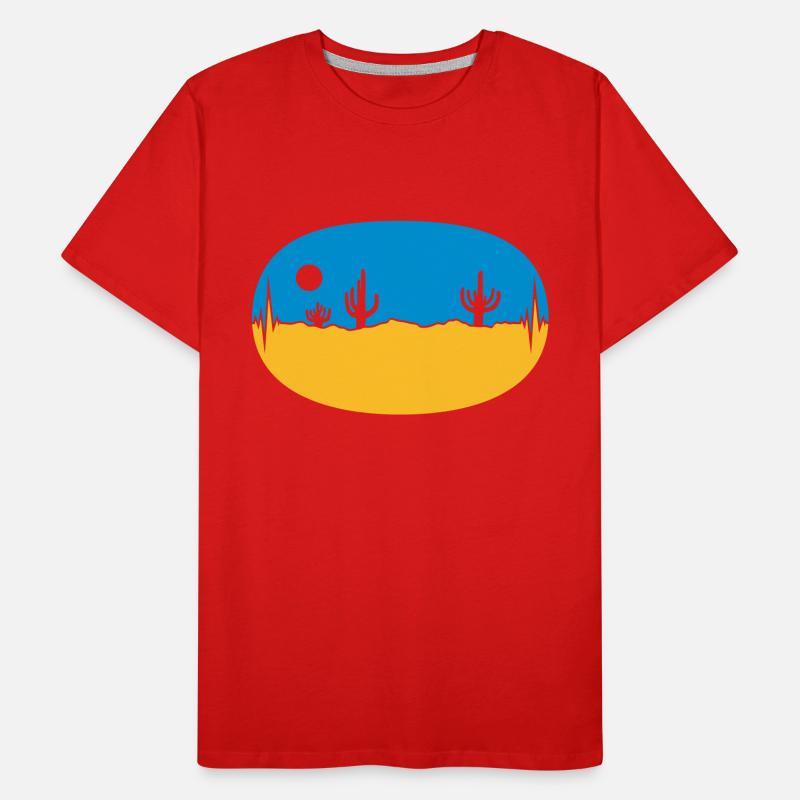 Skyline Frequency Desert Landscape Men's Premium Organic T-Shirt
