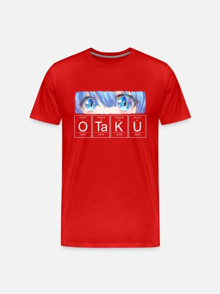 Otaku Anime Augen Chemisches Element - Männer Premium Bio T-Shirt - Rot