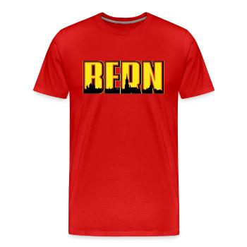 Bern - Männer Premium Bio T-Shirt - Rot - Vorne - Damien (186cm)