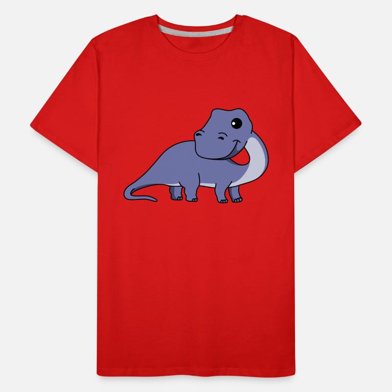 Dinosaur brontosaurus Comic Men's Premium Organic T-Shirt