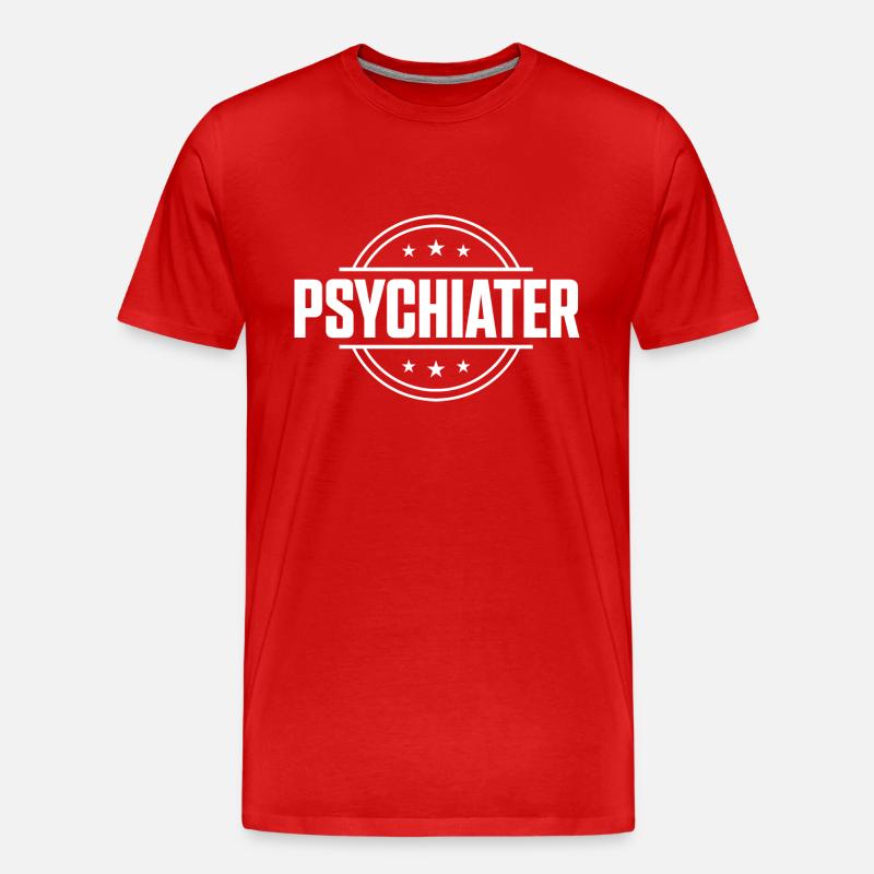 Psychiater Beruf - Männer Premium Bio T-Shirt - Rot