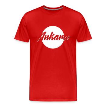 Ankara - Men's Premium Organic T-Shirt - red - Front - Damien (186cm)