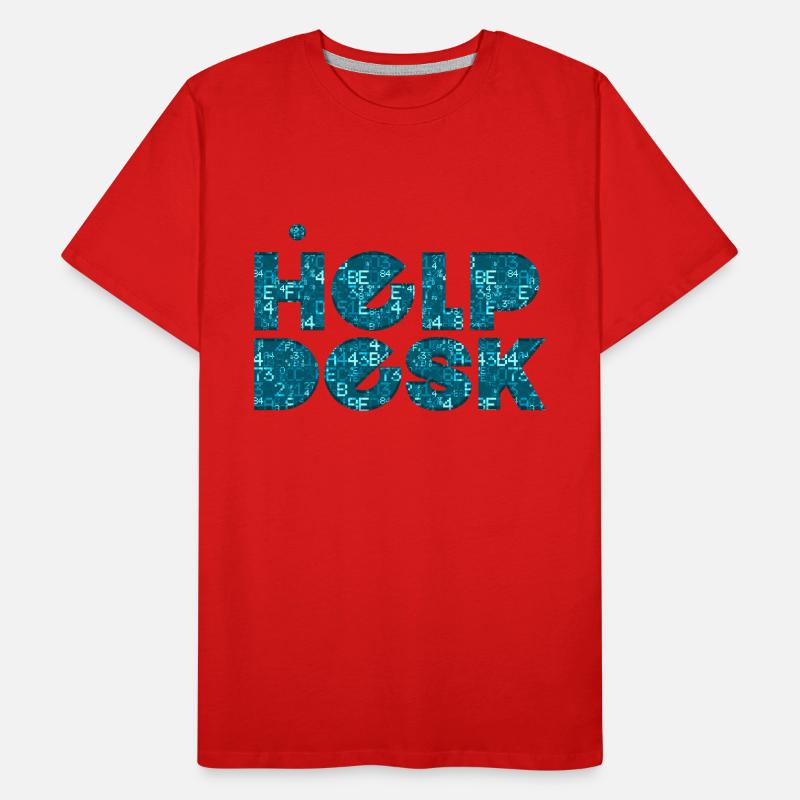 helpdesk IT support geek computer computer geek Men's Premium Organic T-Shirt