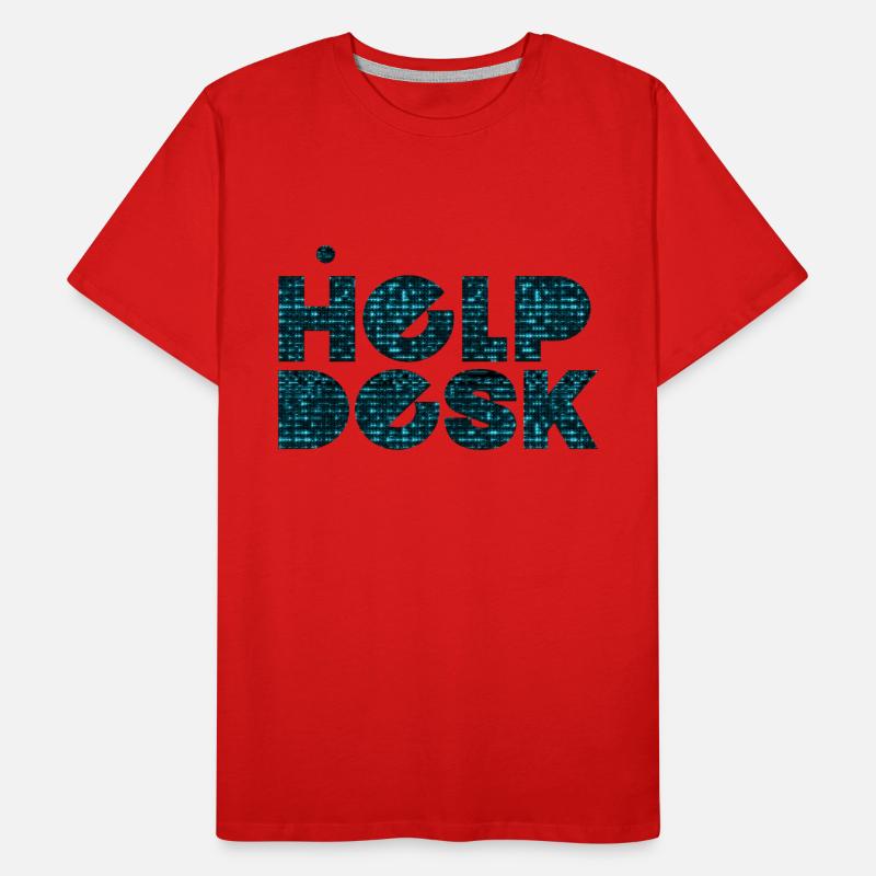 helpdesk IT support geek computer computer geek Men's Premium Organic T-Shirt