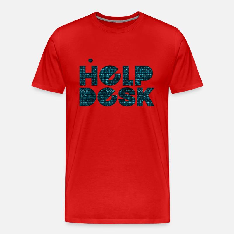 Helpdesk IT-Support-Geek Computer-Computer-Geek - Männer Premium Bio T-Shirt - Rot