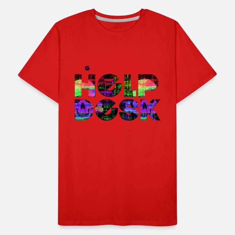 helpdesk IT support geek computer computer geek Men's Premium Organic T-Shirt