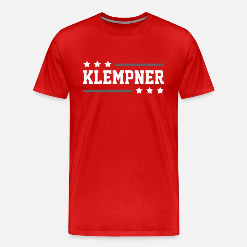 Klempner Beruf - Männer Premium Bio T-Shirt - Rot