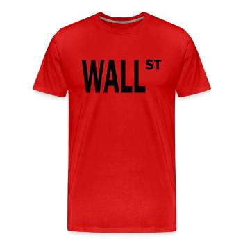 Bitcoin Trading Crypto Stocks - T-shirt bio Premium Homme - rouge - Devant - Damien (186cm)