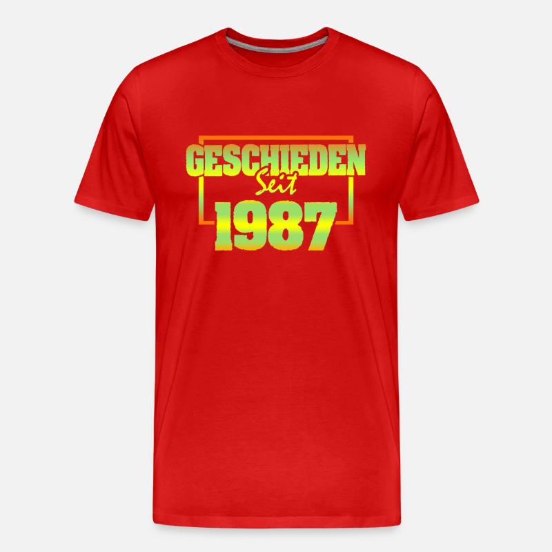 Ehefrau 1987 - Männer Premium Bio T-Shirt - Rot